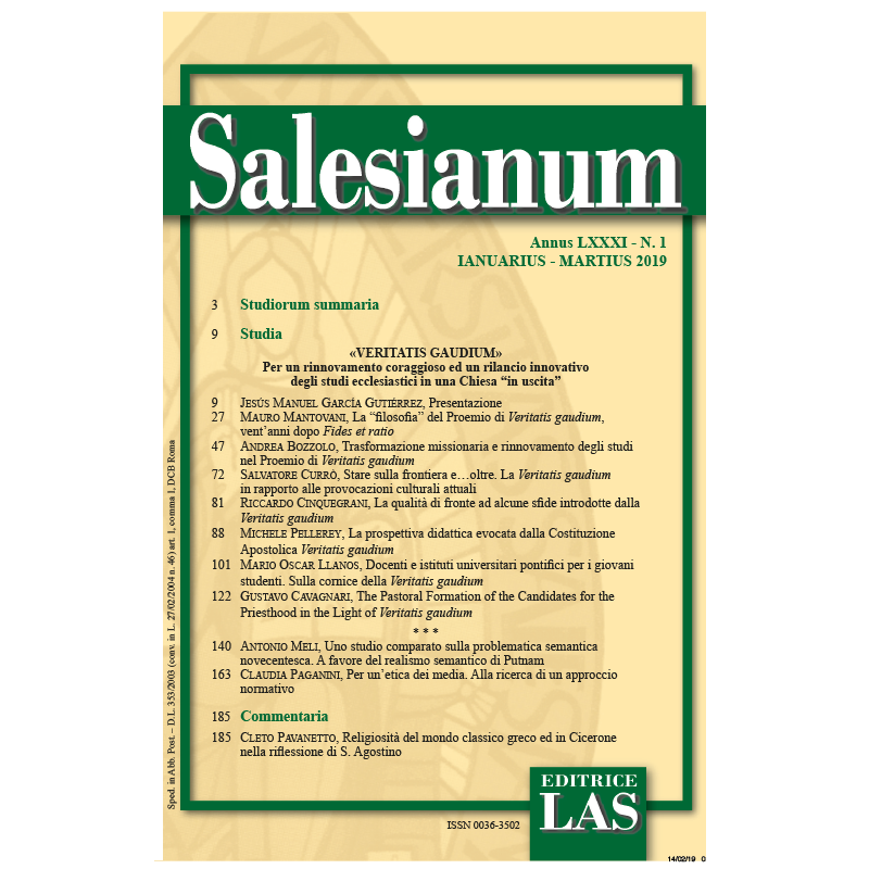 SALESIANUM - FASCICOLO 1/2019