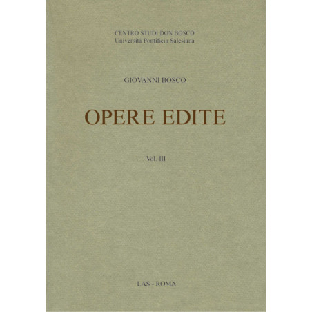 Opere Edite Prima serie: Vol. III