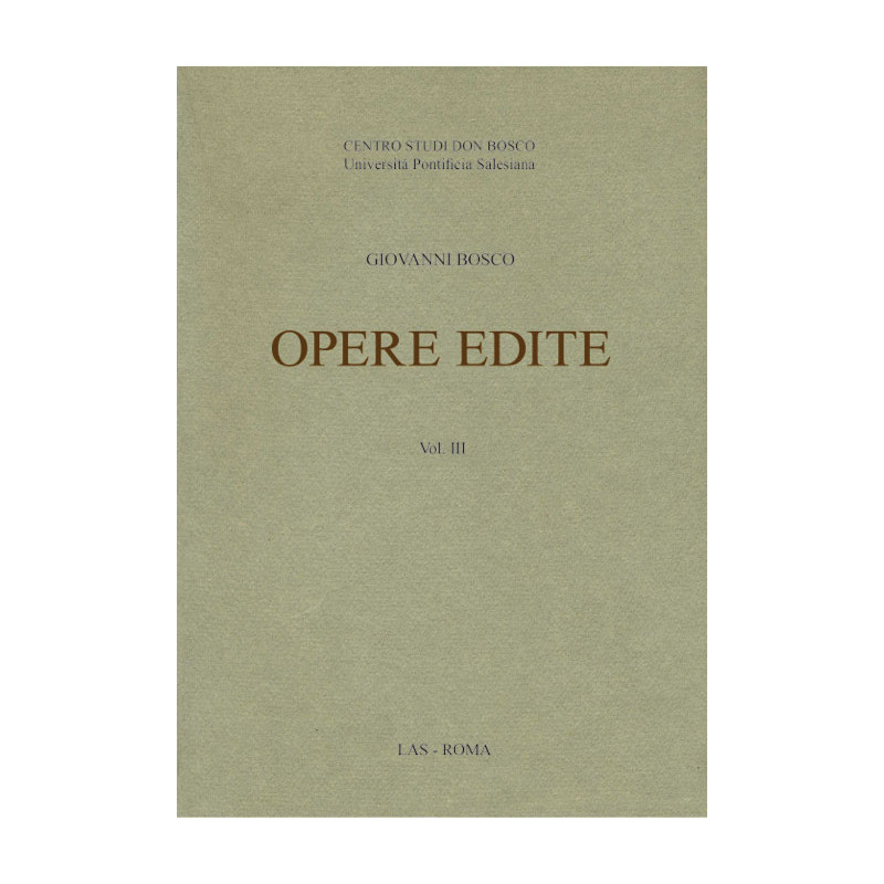 Opere Edite Prima serie: Vol. III