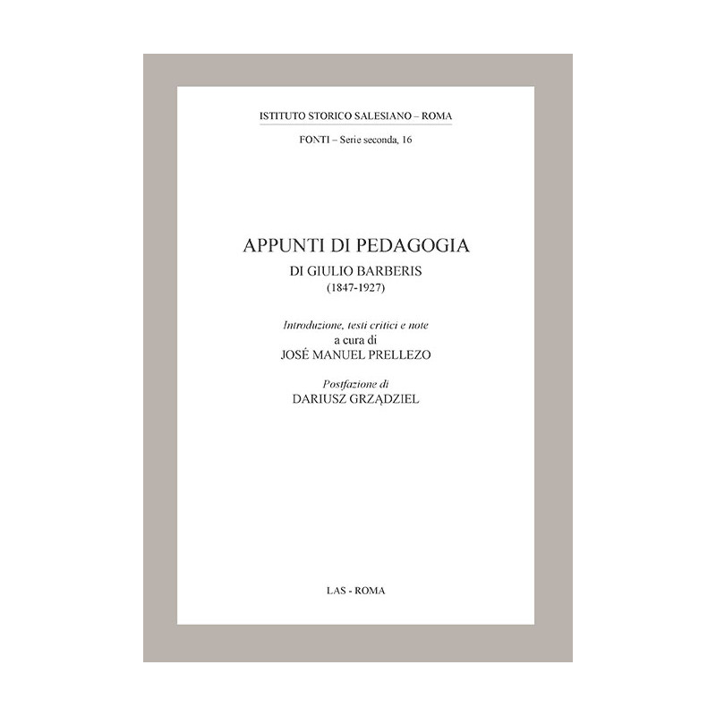 Appunti di pedagogia di Giulio Barberis (1847-1927)